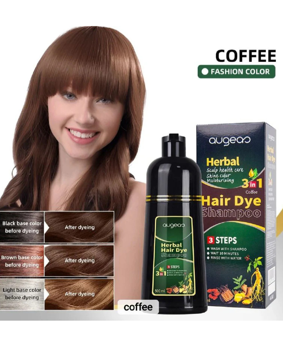 Shampoo tapa canas color Chocolate #4