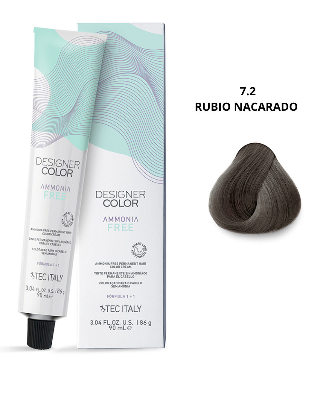 Tec Italy Tinte Sin Amonio 7.2 (Rubio Nacarado)