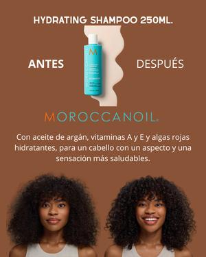 Shampoo Hidratante Moroccanoil (250ml) es un limpiador suave libre de sales