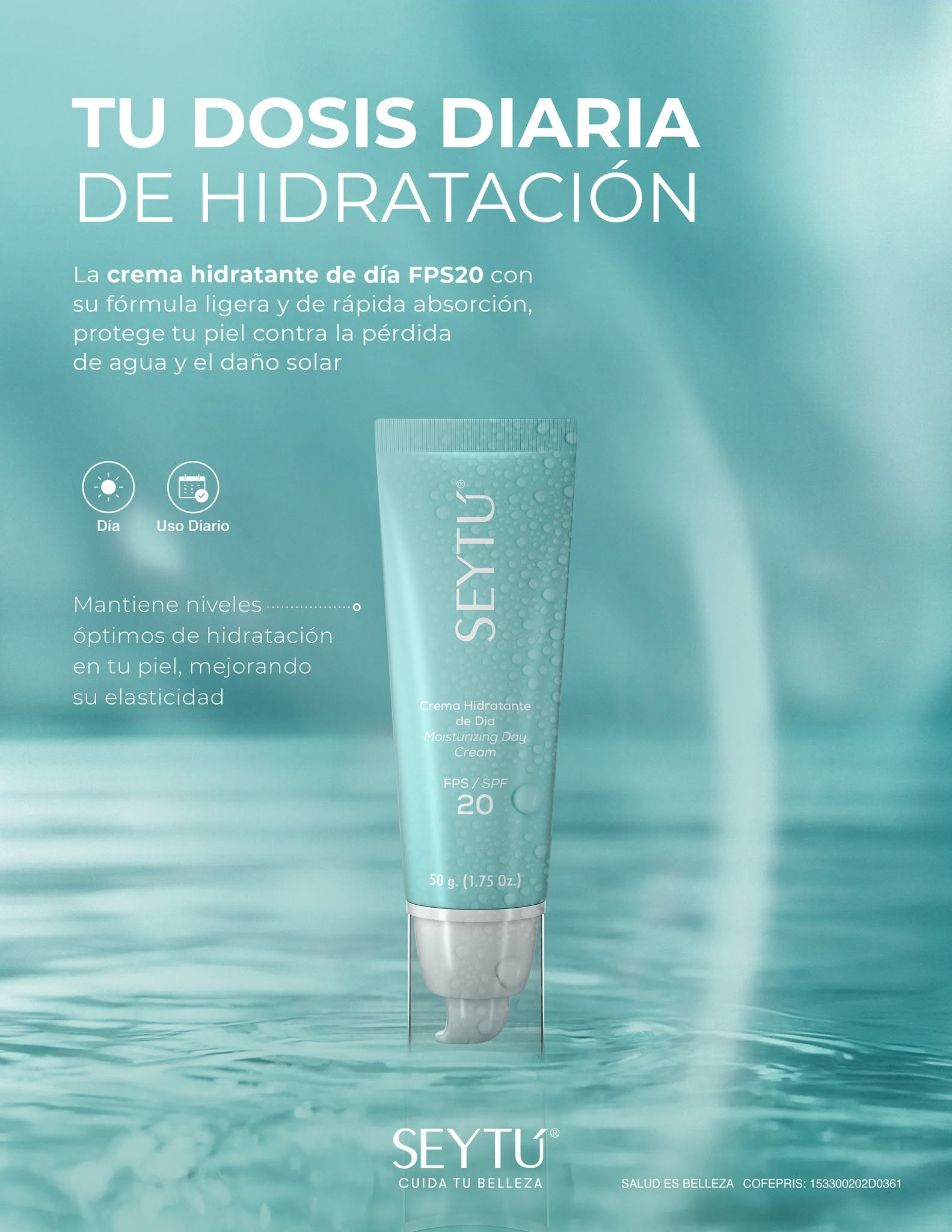 Crema Hidratante con Protección solar Seytu