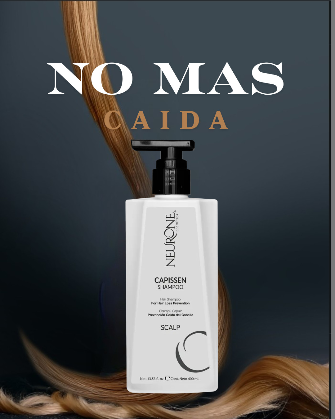 Shampo Capissen 400 ML. - Libre de Sales No mas Caida del Cabello