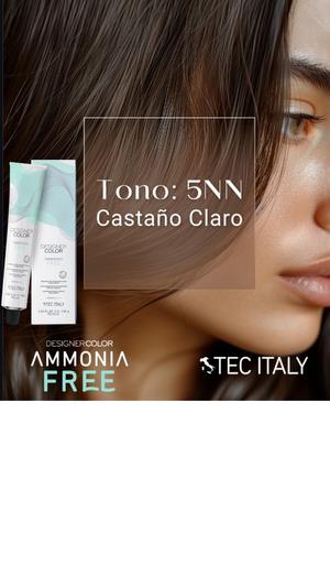 Tec Italy Tinte Sin Amonio 5NN Tapa Cana (Castaño Claro)