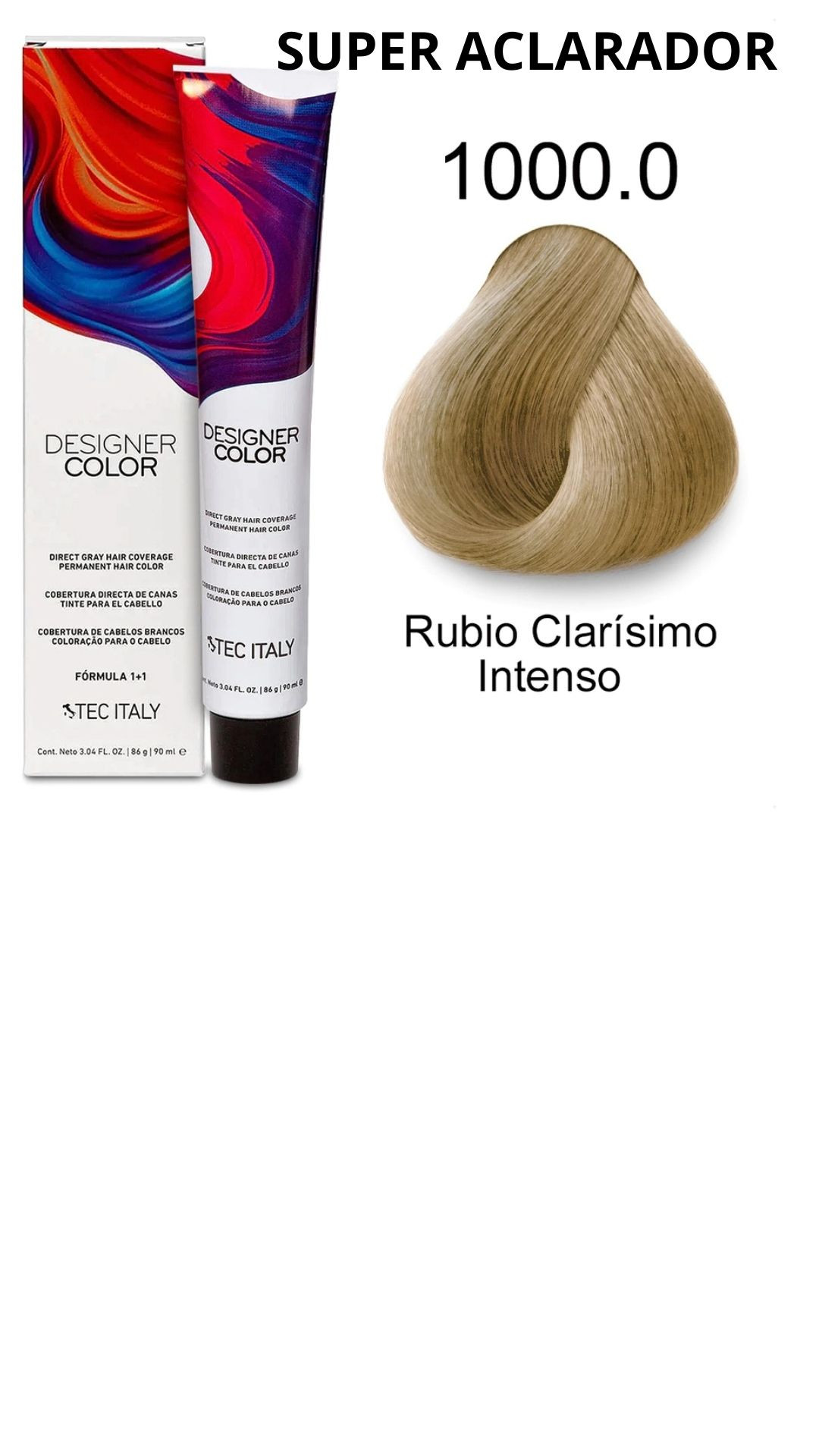 Tec Italy Tinte Super Aclarante 100.0 (Aclara hasta 5 Niveles)