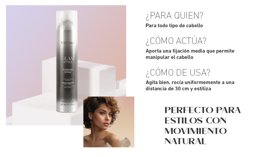 Spray Working de Fijacion Media - Para ondas Perfectas