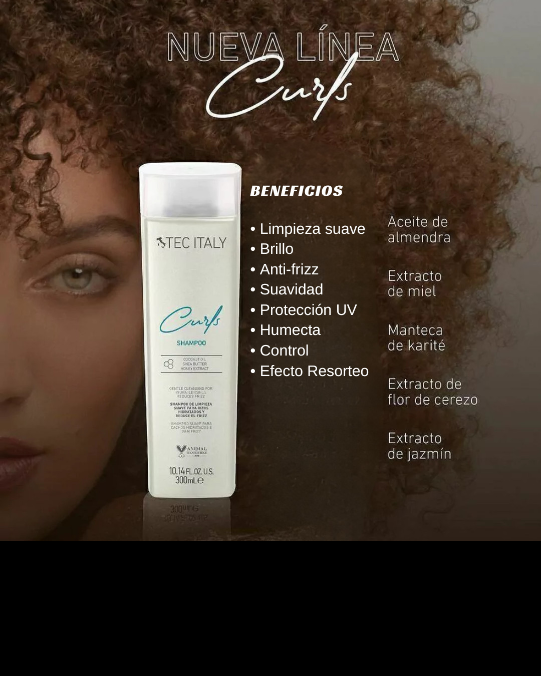 Shampo Curls 300 ML. (Unico Tamaño) Rizos Perfectos