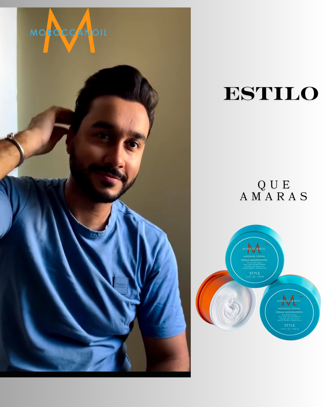 Con Cera Moldin Moroccanoil seras un Hombre con un peinado duradero