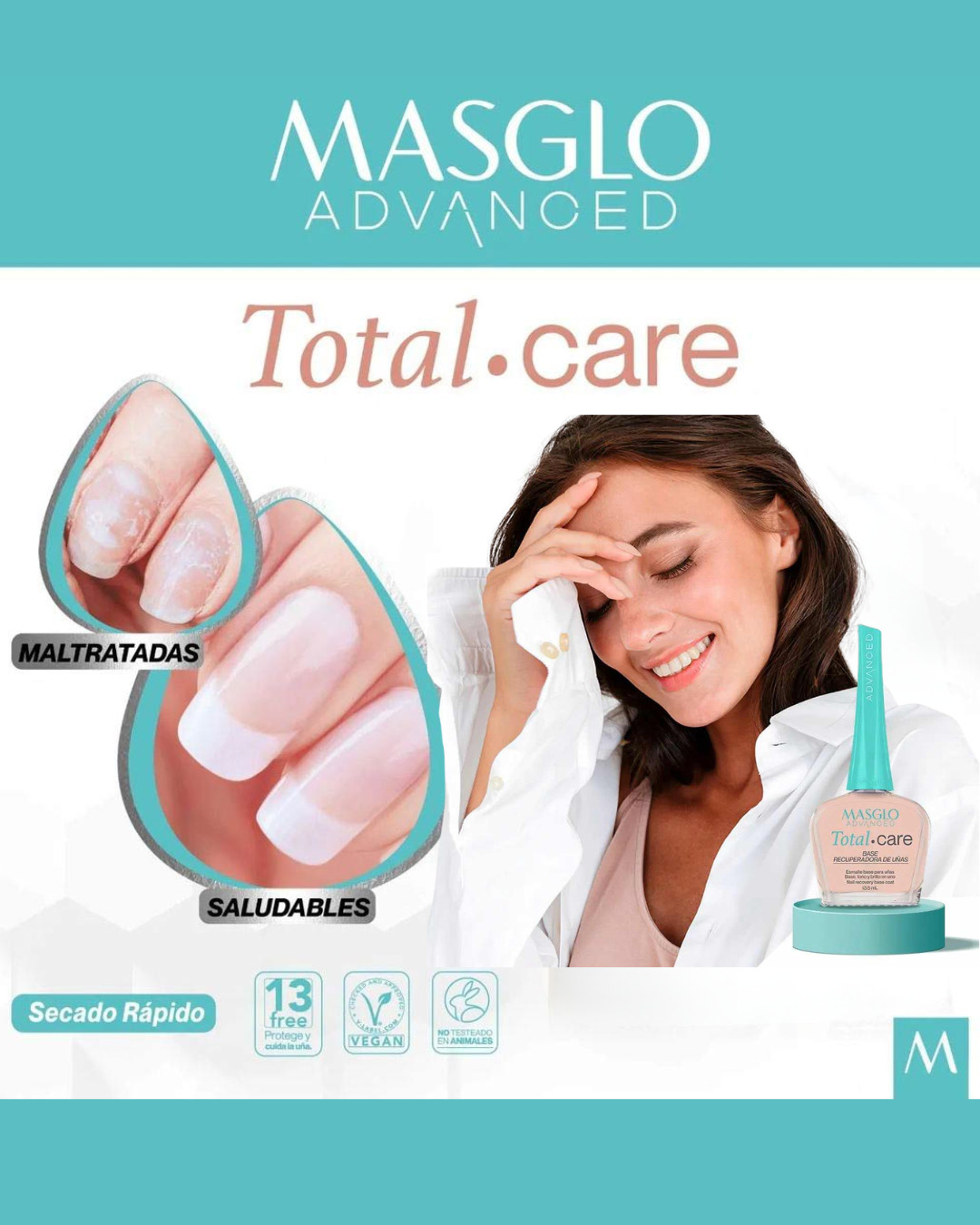Base Calcio Total Care color Nude  (13.5 ml) 3 en 1