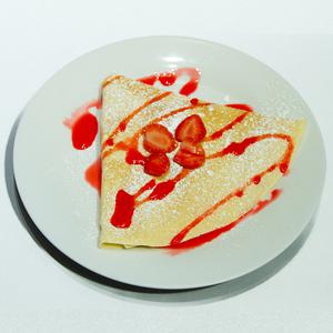 Crepa con fresas y cream cheese