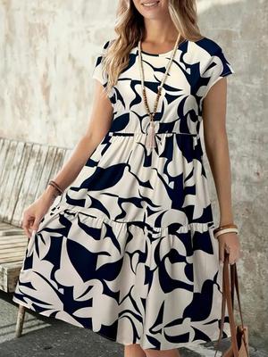 Vestido estampado de verano holgado