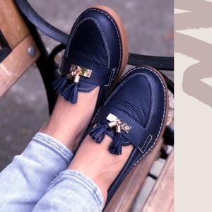 Zapato casual Walls Leather navy blue para mujer estilo WM-50013
