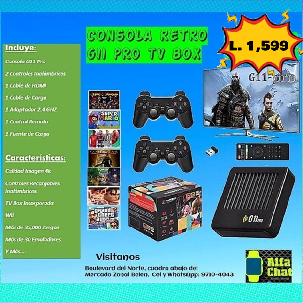 Consola Retro de Videojuegos G11 Pro TV Box 4K