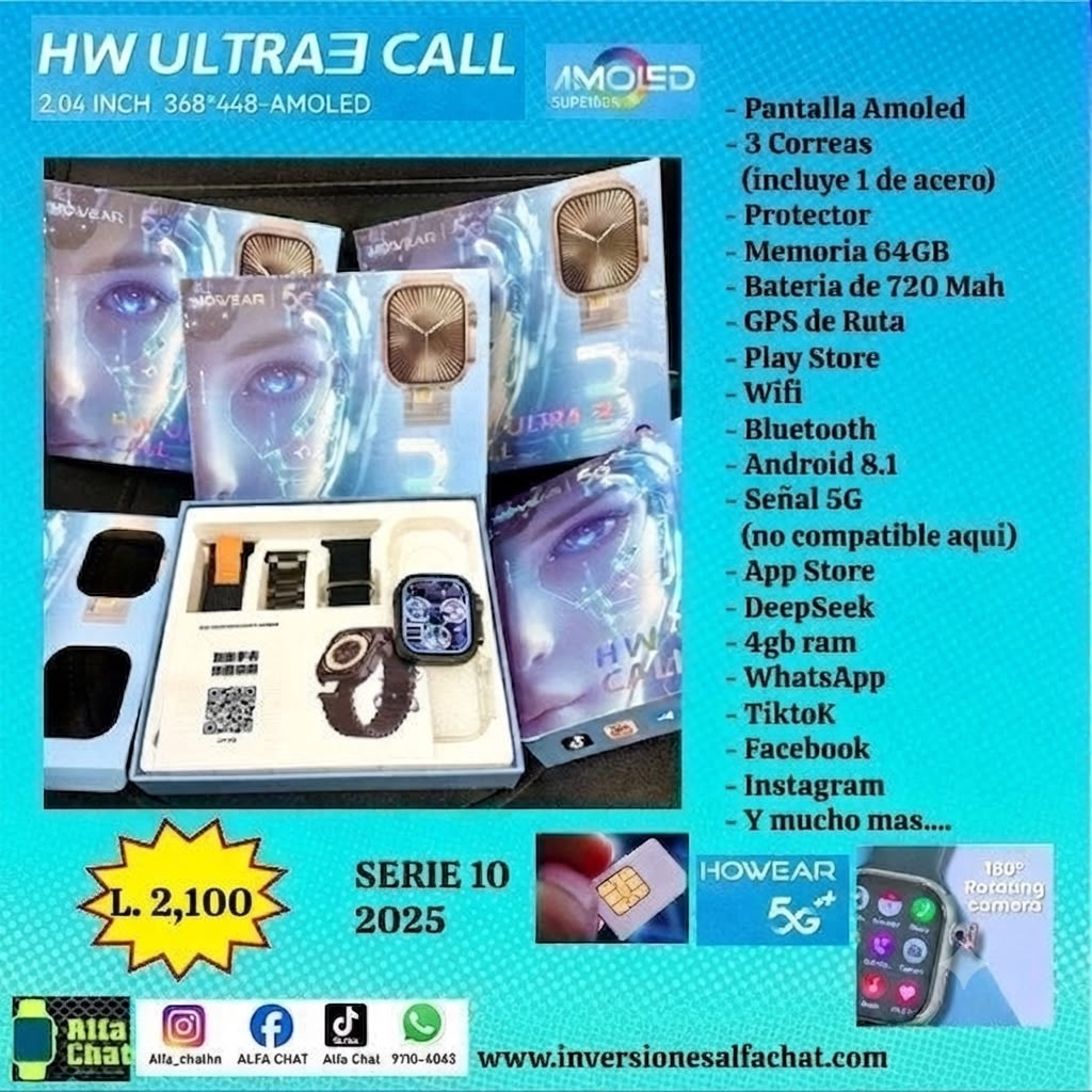SmartWatch HW Ultra 3 Call