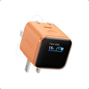 Anker Cargador de pantalla inteligente, Anker Nano 45W Max GaN Bloque de carga rápida USB C