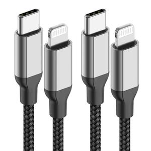 Cables USB-C a Lightning de 3 pies con certificación MFi - Carga rápida/Unidad