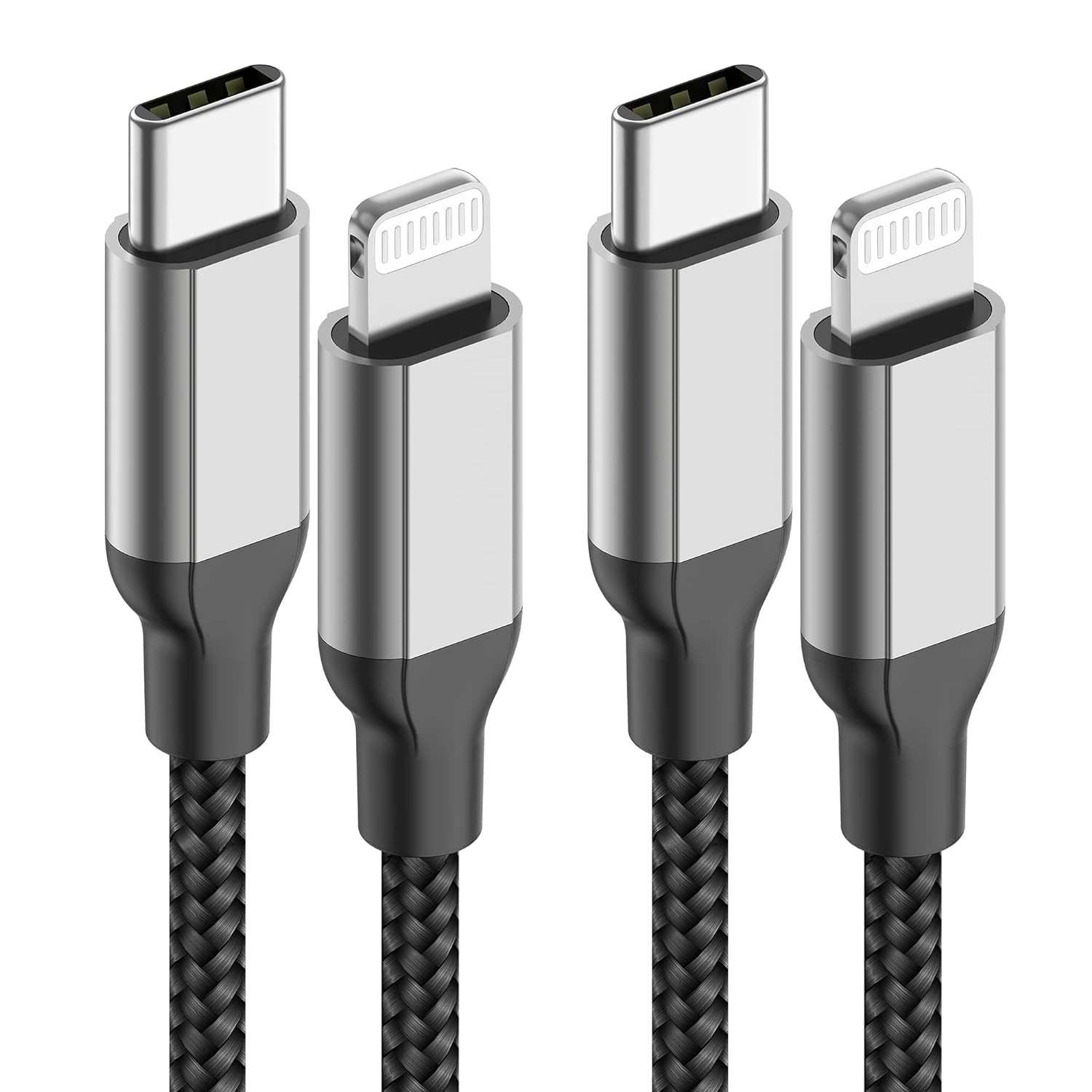 Cables USB-C a Lightning de 3 pies con certificación MFi - Carga rápida/Unidad