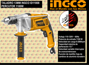 ROTAMARTILLO DE 1/2 MARCA INGCO 1100WATTS