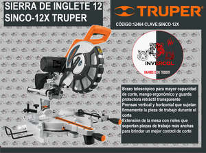 SIERRA DE INGLETE TELESCÓPICA COMPUESTA, 12"
