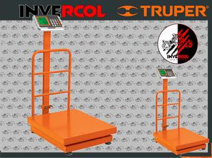 Báscula/Balanza electrónica de plataforma, plegable,500 kg, TRUPER