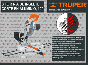 SIERRA DE INGLETE PARA CORTE EN ALUMINIO, 10"