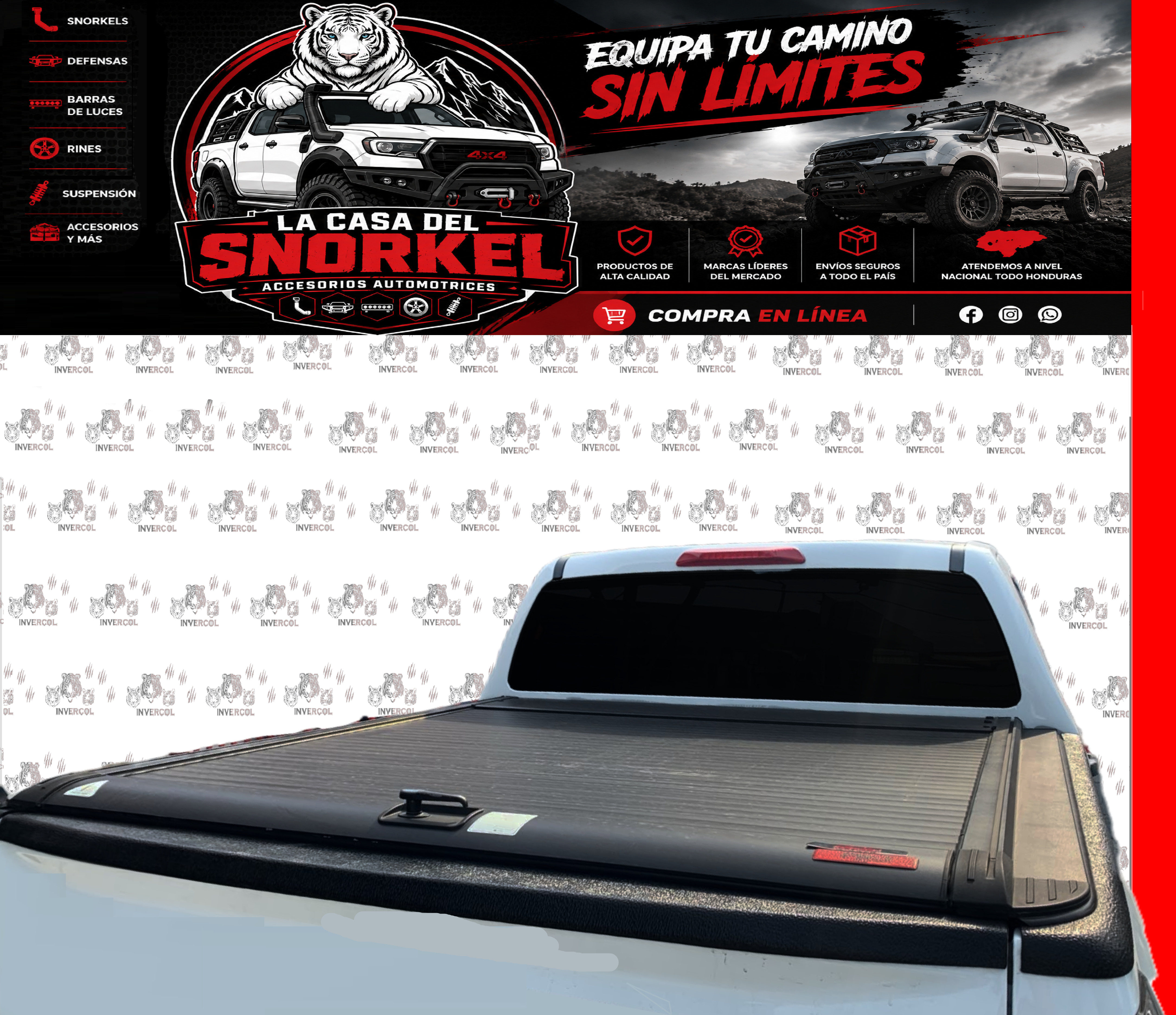 CORTINA RETRACTIL MANUAL ALUMINIO HILUX 2016/26