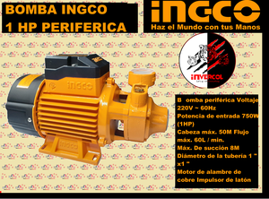 BOMBA PERIFERICA 1 HP INGCO