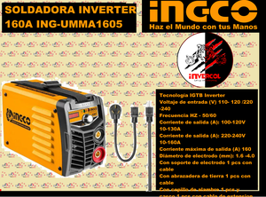 SOLDADORA INVERTER 160AMP 110/220V