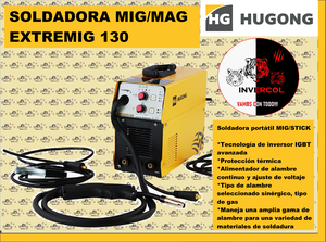 SOLDADORA MIG/STICK 130 HUGONG