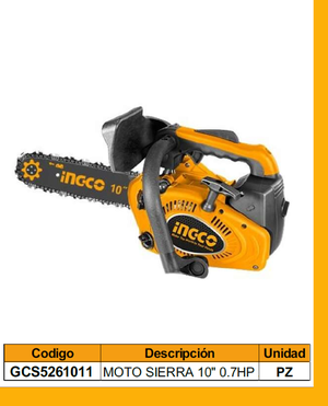 MOTO SIERRA 10" 0.7HP
25.4CC INGCO