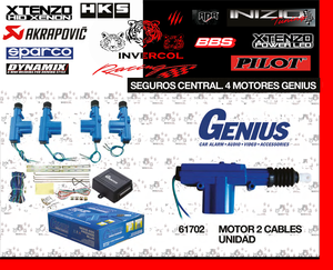 KIT DE SEGUROS DE PUERTAS 4 MOTORES