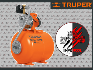 BOMBA HIDRONEUMÁTICA 50L, 
bomba jet 1/2 HP, Truper
CÓDIGO: 12254 CLAVE: HIDR-1/2X50