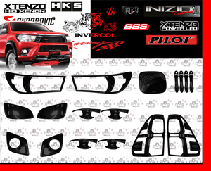 KIT DE CUBIERTAS NEGRAS HILUX REVO