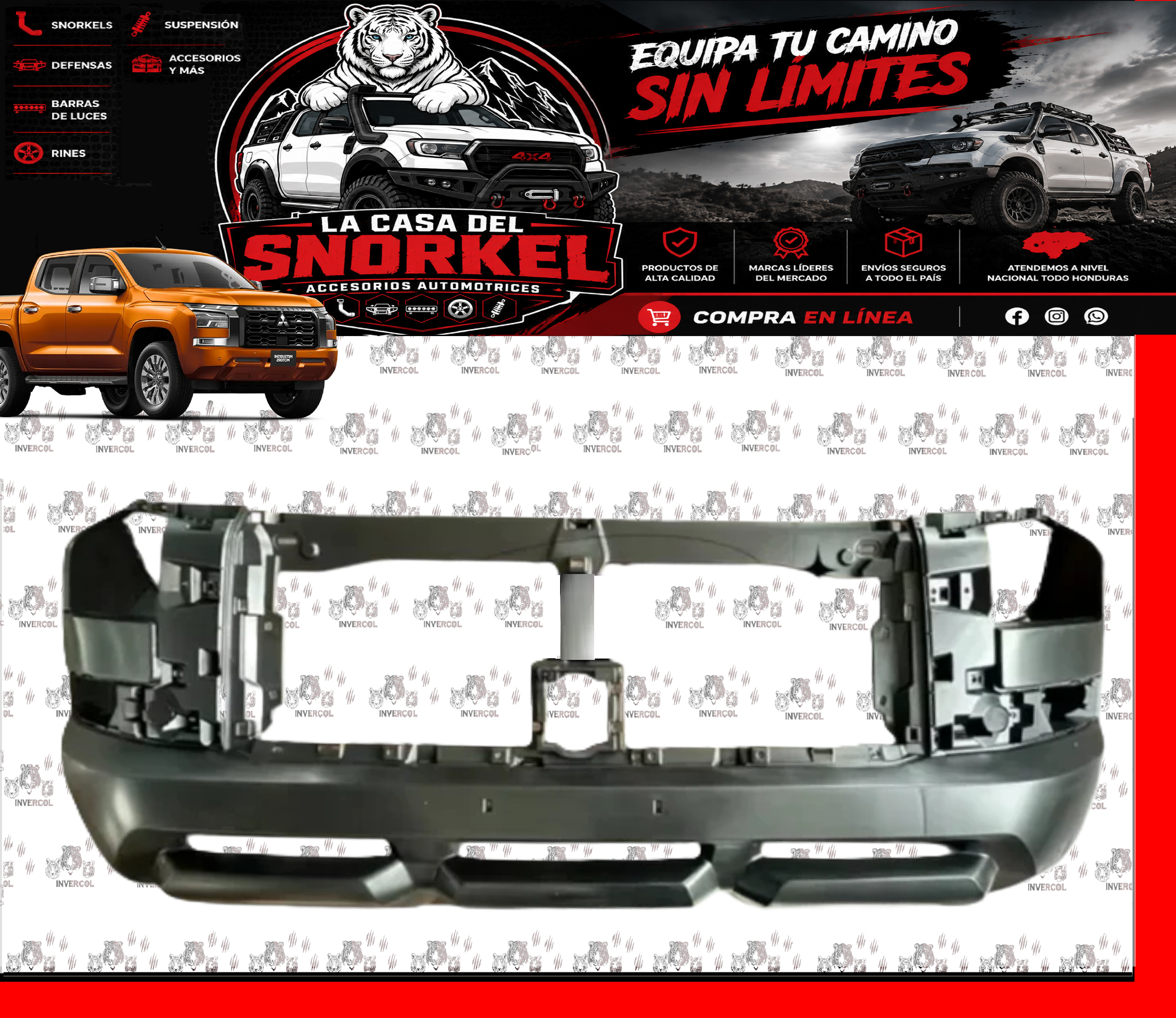 BUMPER DELANTERO L200 2025+ VERSION DE LUJO 