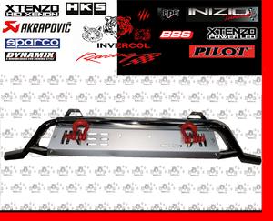  BIGOTE UNIVERSAL CROMADO CON GANCHOS ROJOS