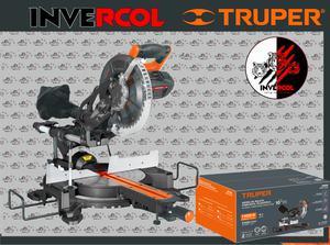 Sierra de inglete 10", 1900W telescópica compuesta, TRUPER Código: 16869 Clave: SINCO-10X2