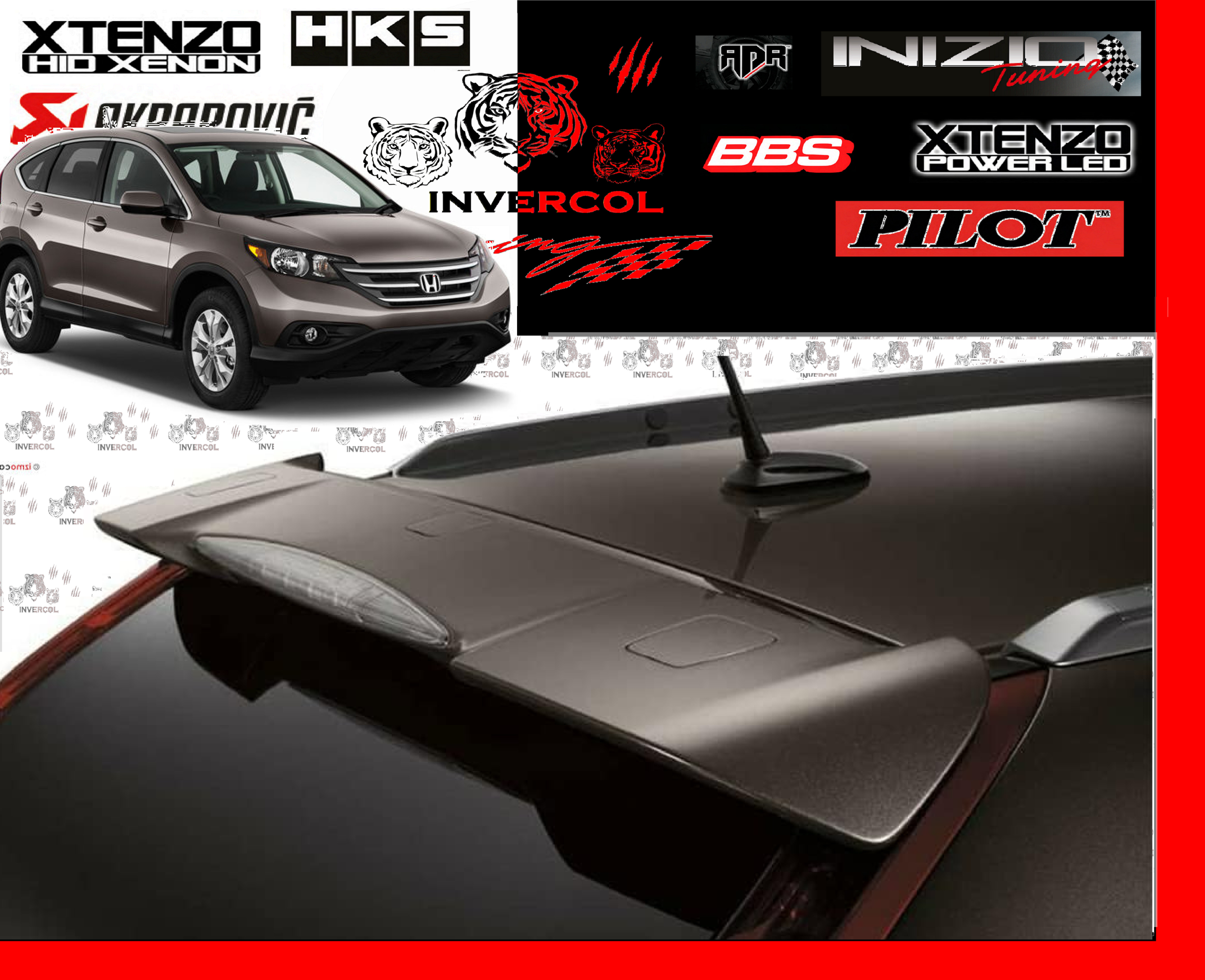 COLA DE PATO CRV 2012/16 COLOR NEGRO SIN PINTAR