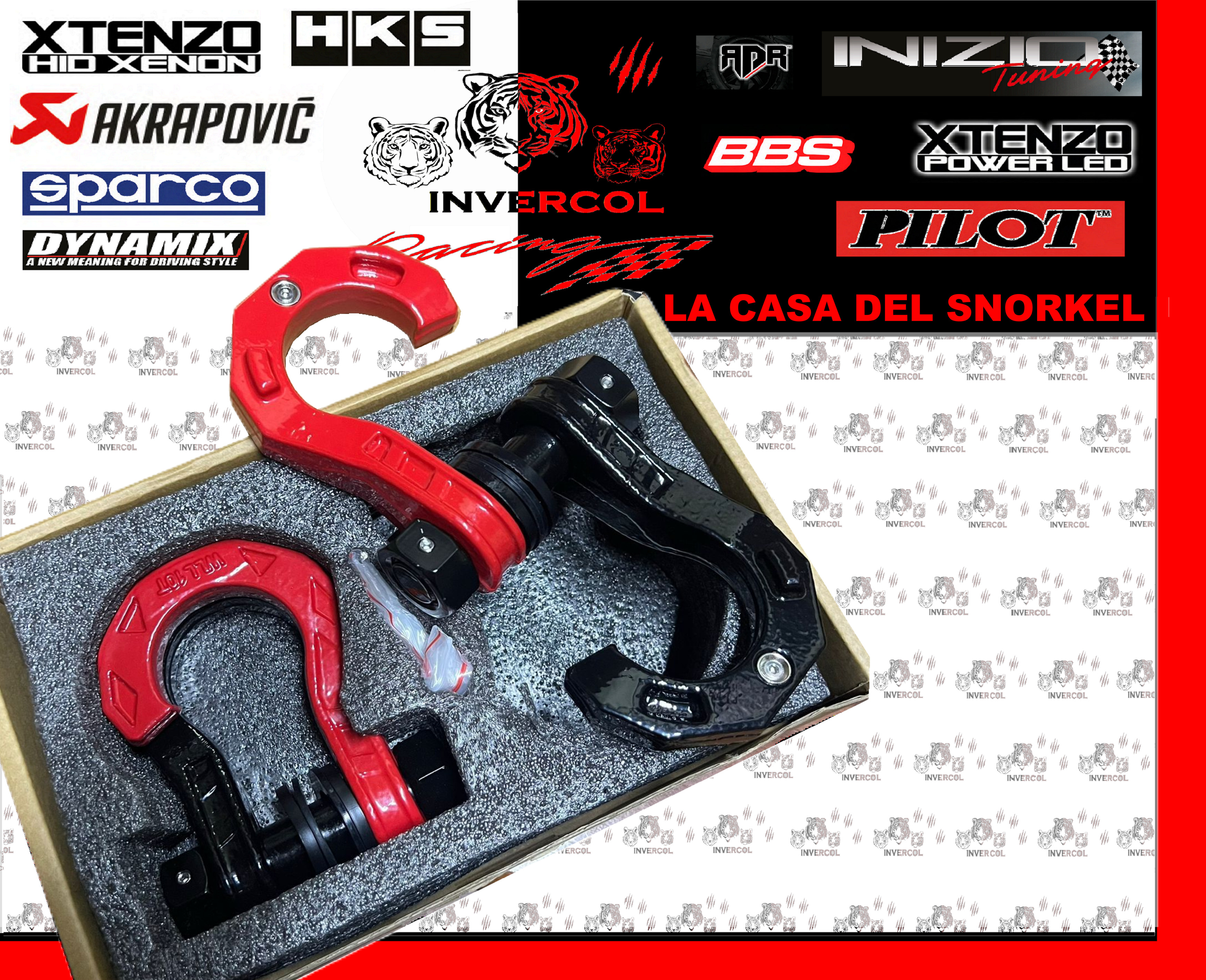 JUEGO DE GANCHOS PARA REMOLCAR 10 TON.