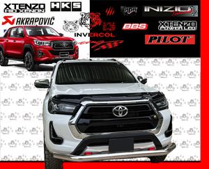 BIGOTE CROMADO 1 TUBO HILUX 2016/25 