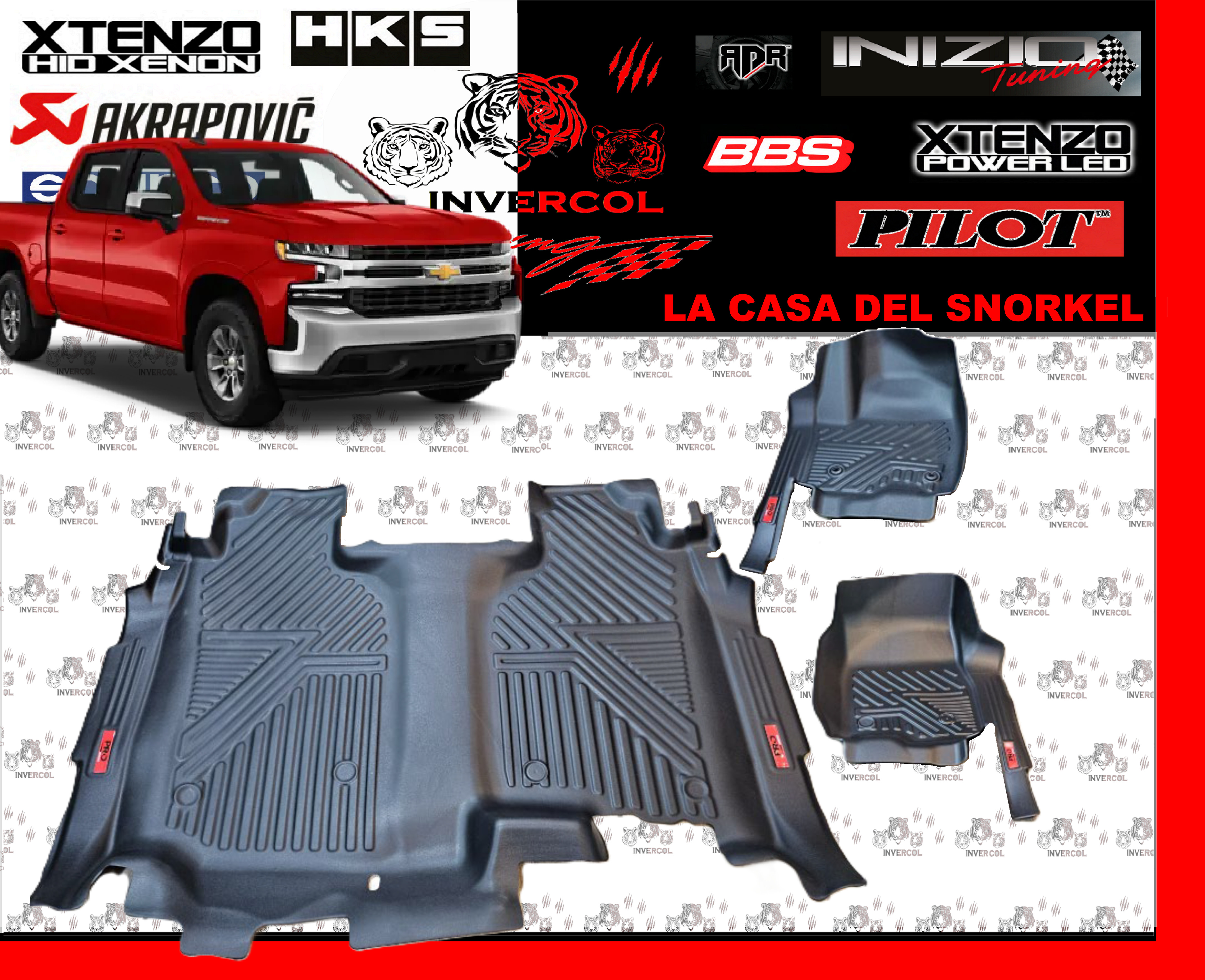 ALFOMBRA BANDEJA 5D CHEVROLET SILVERADO D/C 2023+