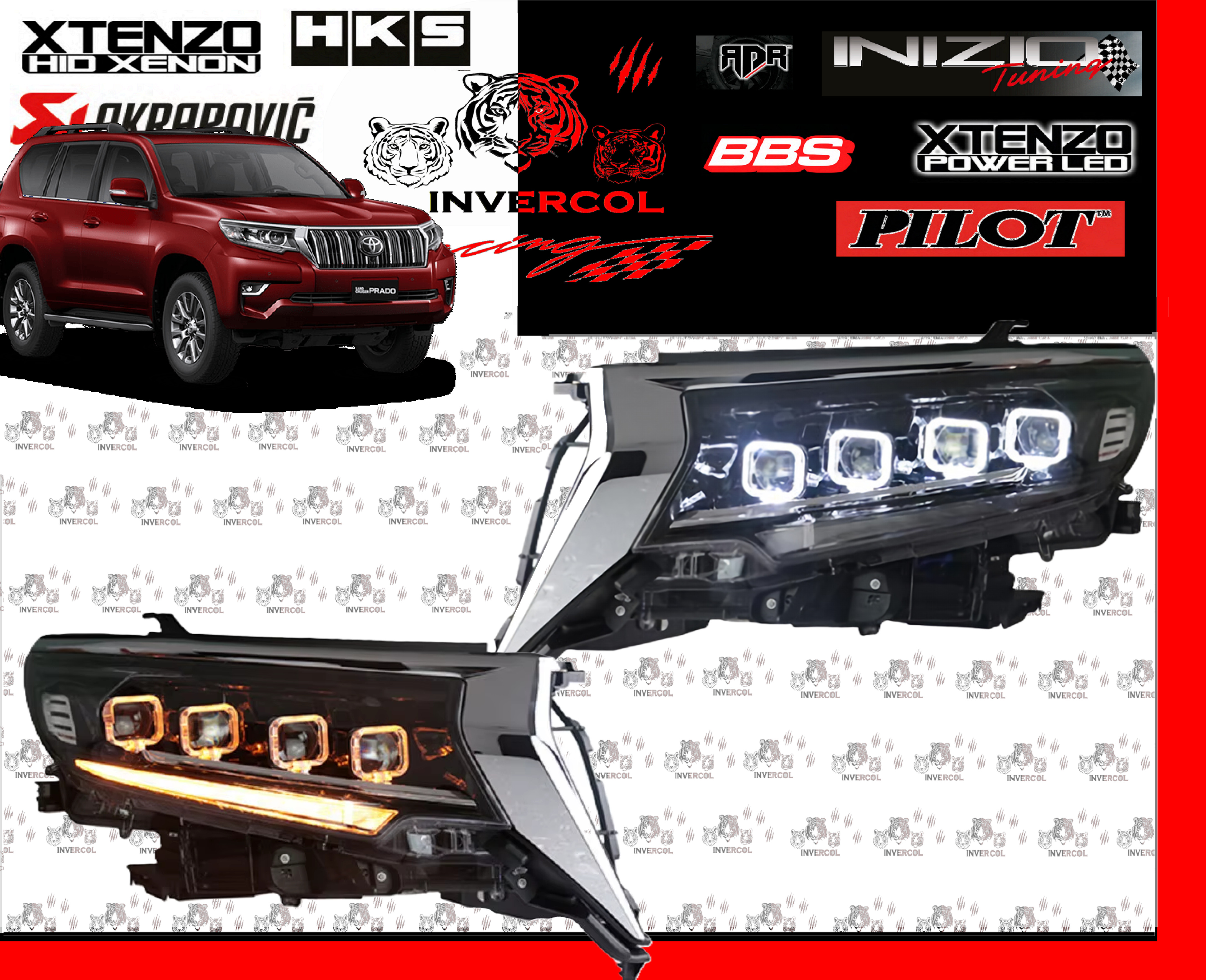 FOCO DE LUJO LED TOYOTA PRADO PAR 2018+