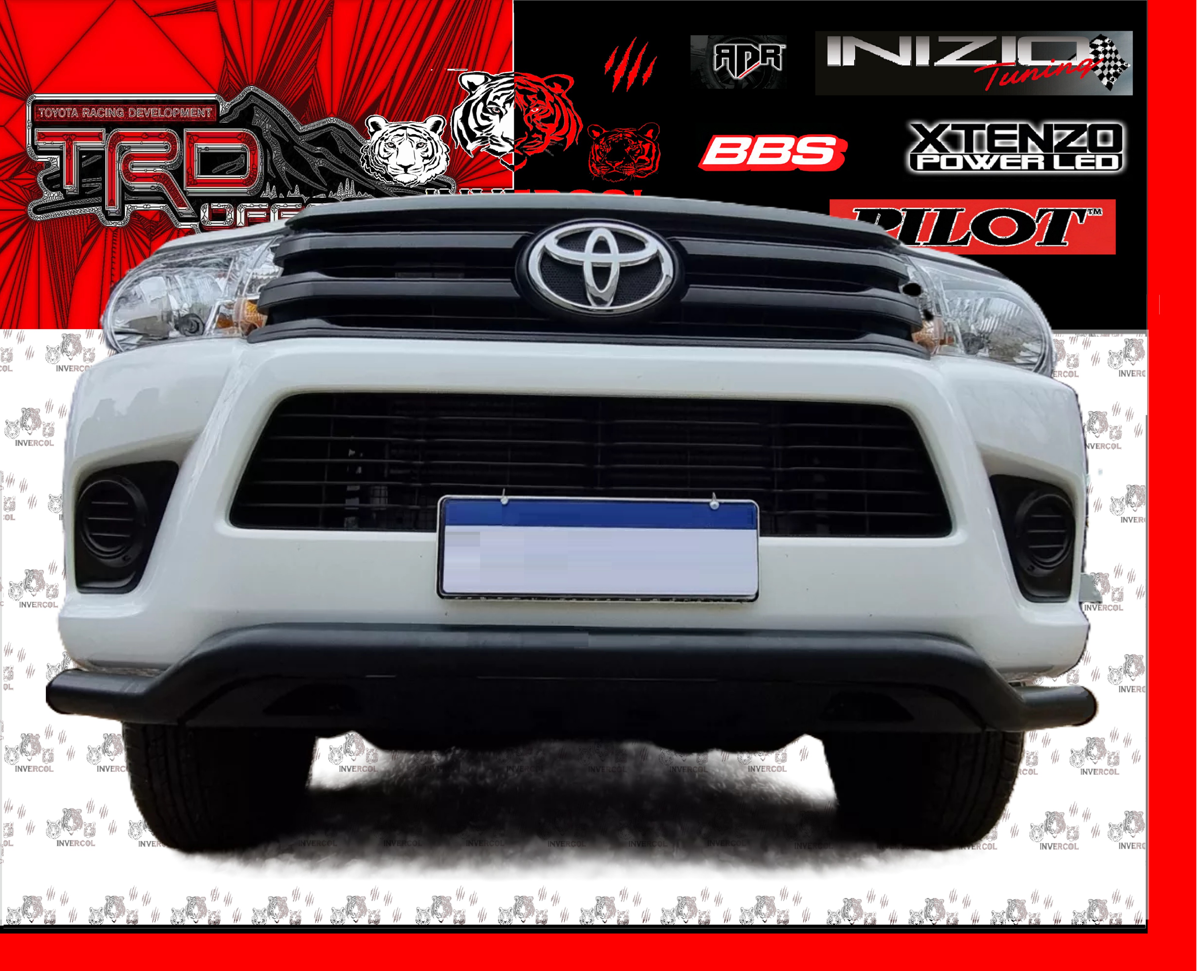 DEFENSA BIGOTE HILUX NEGRA/CROMADA 