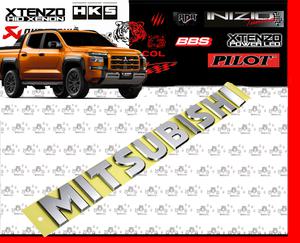 LETRAS PEGABLES MITSUBISHI CROMADAS