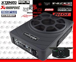 Audiopipe Subwoofer amplificado de perfil bajo de 10"  500WATTS