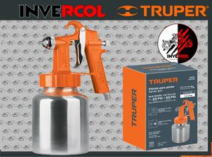 Pistola p/pintar baja presión, 1.5 mm, naranja, entrada inf