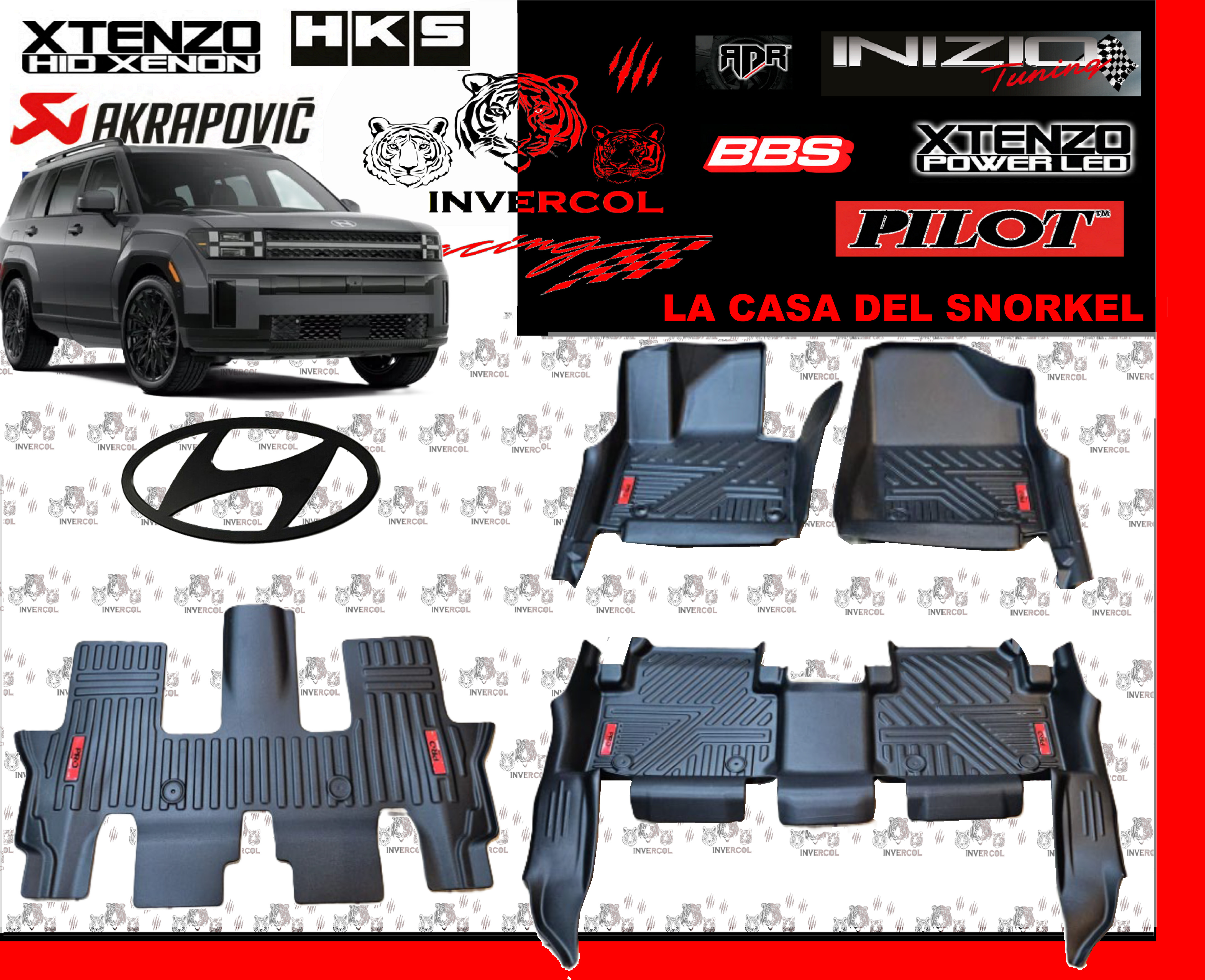 ALFOMBRA BANDEJA 5D SANTA FE 2024+ 