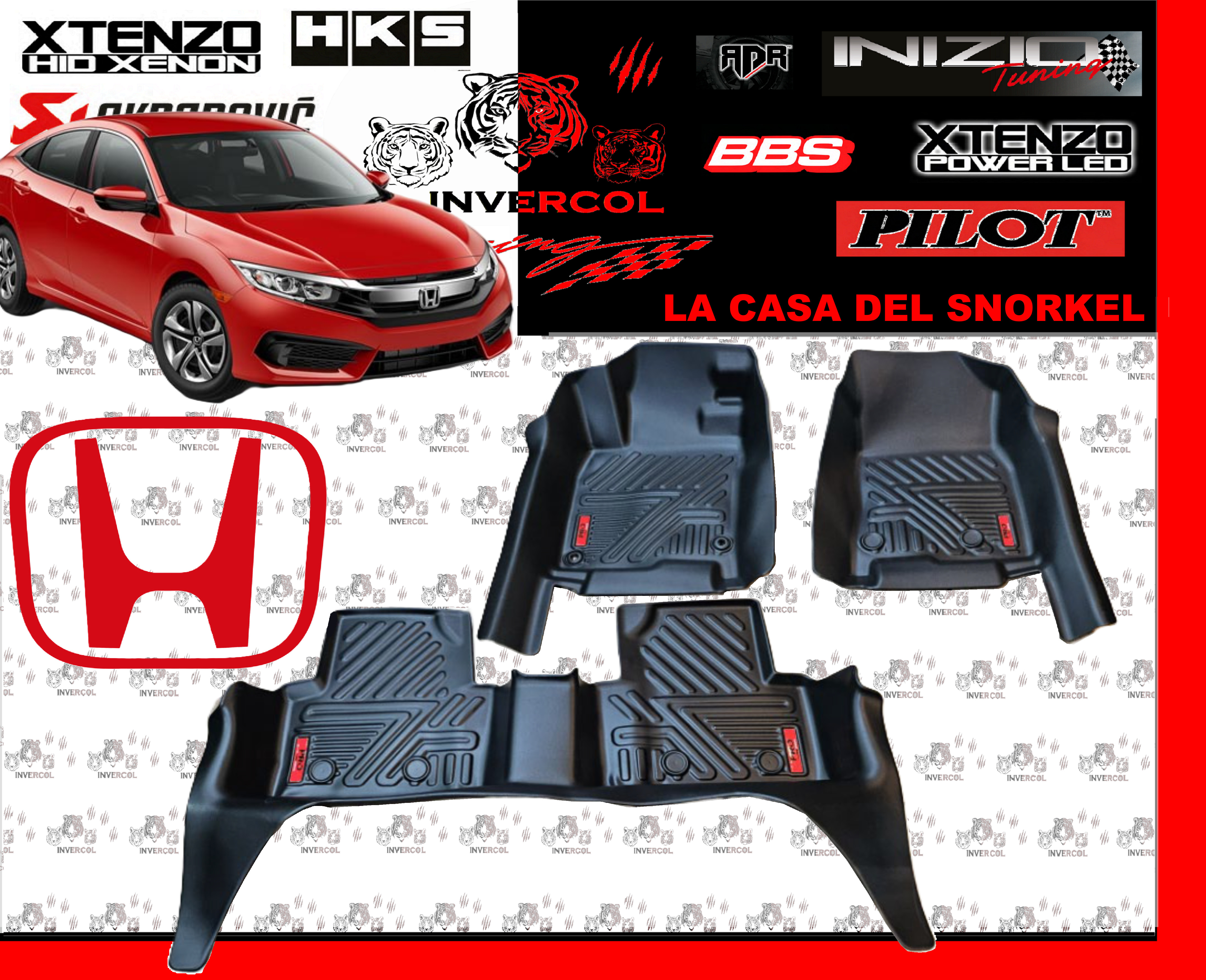 ALFOMBRA BANDEJA 5D CIVIC 2016-2020 2 FILAS