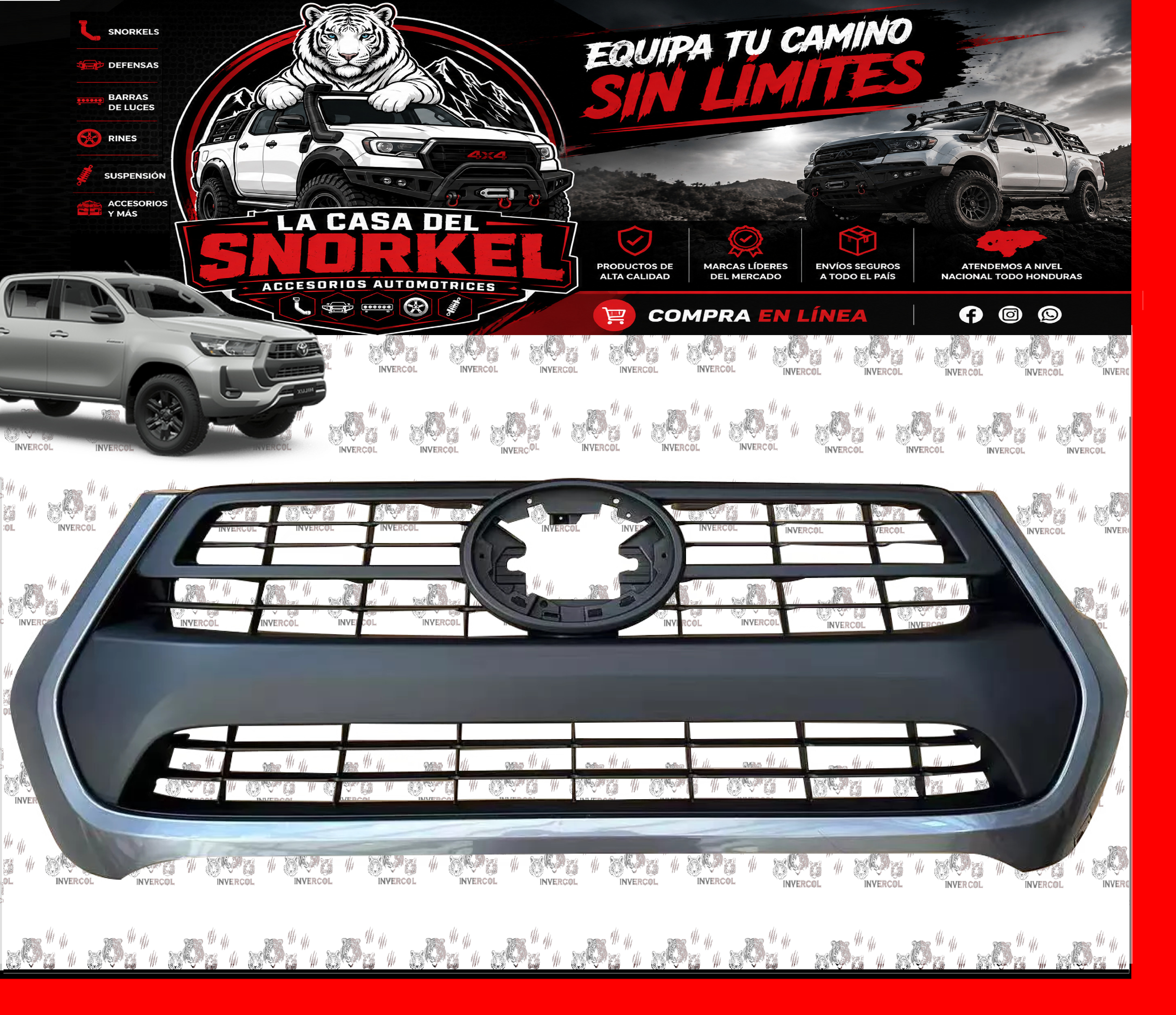 PARRILLA HILUX 2020 + MATE 