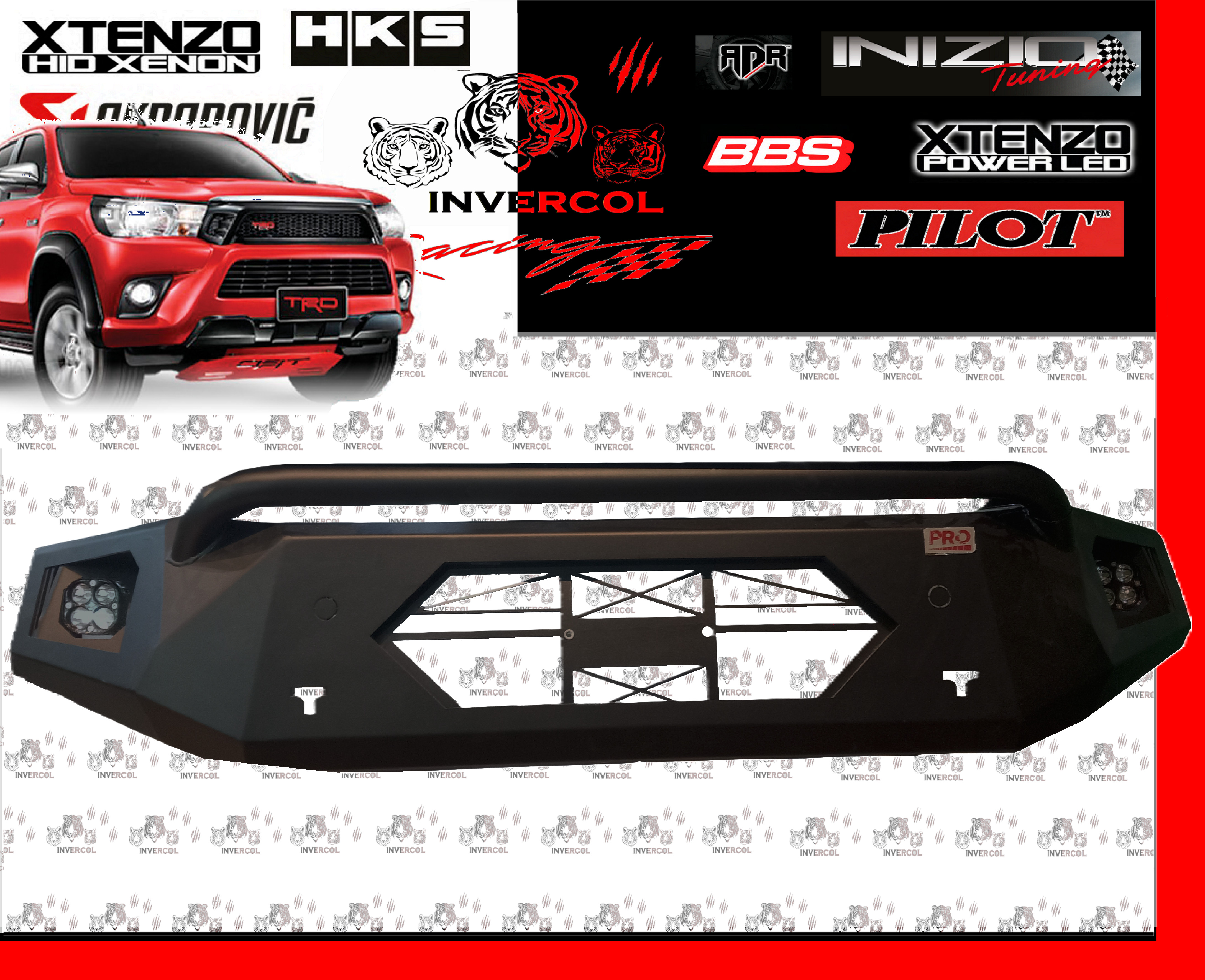 BUMPER COMANDO HILUX REVO 2016 + VERSION DE TRABAJO