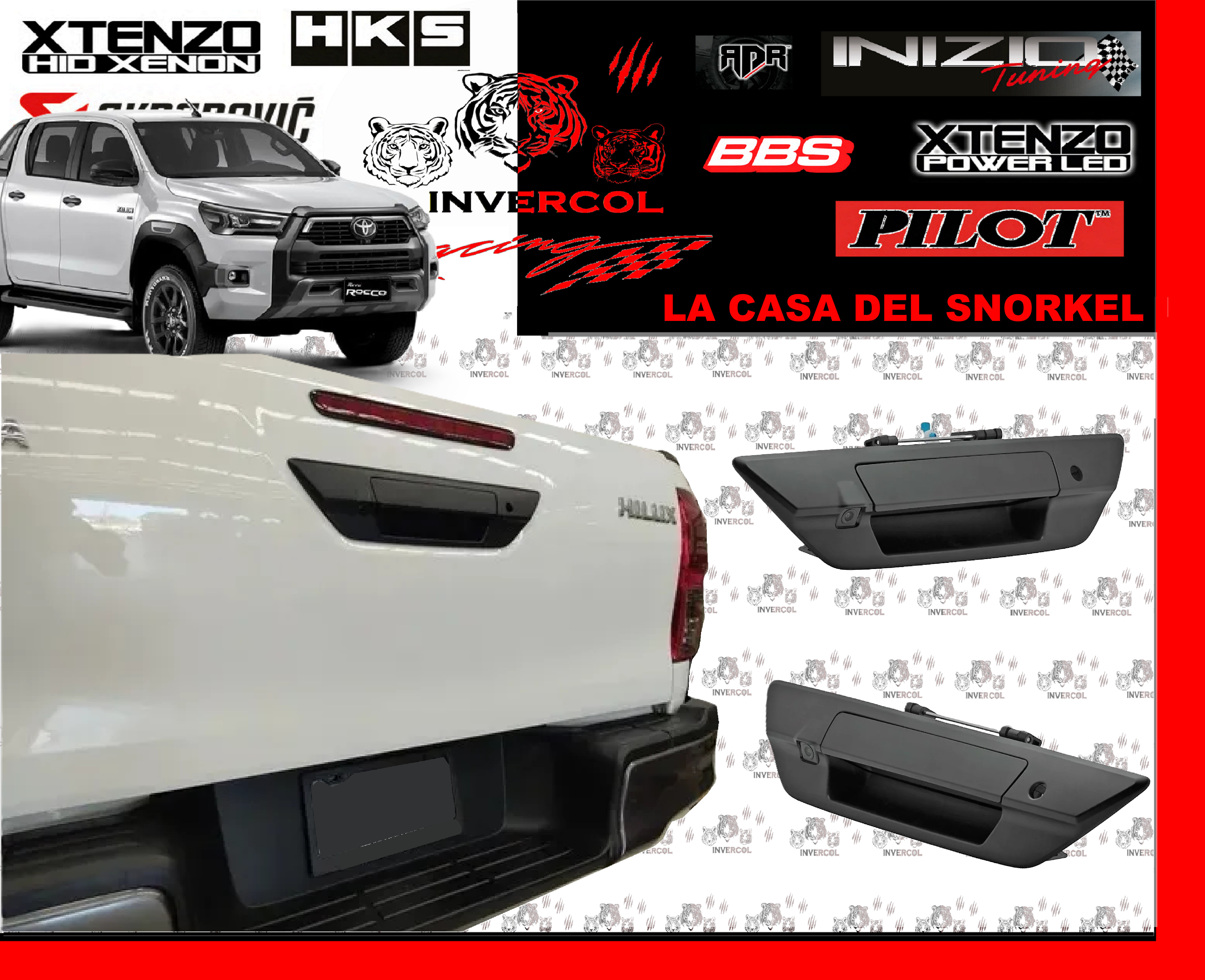 MANECILLA CON CAMARA TRASERA HILUX 2016 + 