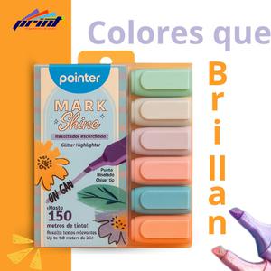Resaltadores escarchados pastel Mark Shine POINTER
