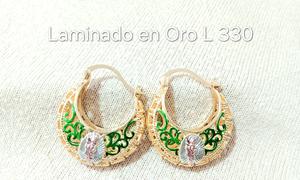 Aretes Religiosos Laminados en Oro